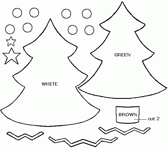 Felt Christmas Tree Ornament Template